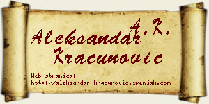 Aleksandar Kračunović vizit kartica
